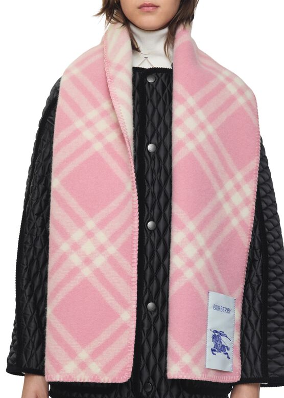 Check Wool Scarf, , hi-res