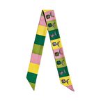 Jean Schlumberger by Tiffany Bird on a Rock Ribbon Scarf in Citrine Yellow Silk,  Jean Schlumberger by Tiffany Bird on a Rock Ribbon Scarf in Citrine Yellow Silk