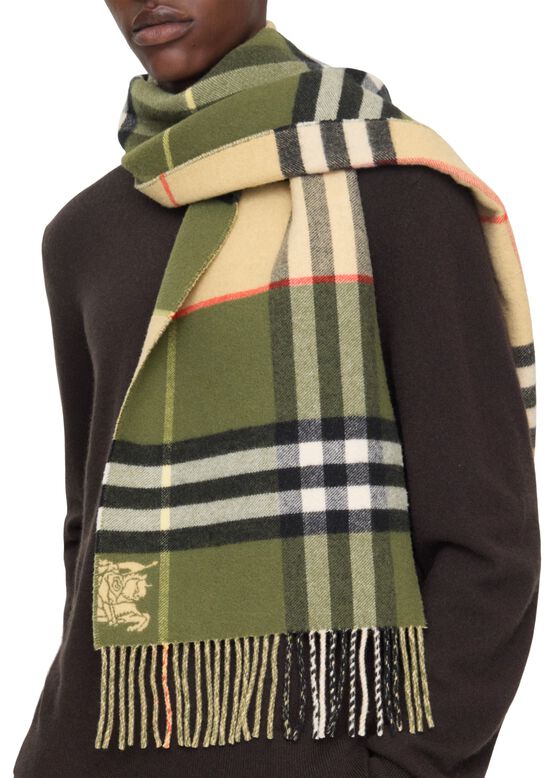 Contrast Check Cashmere Scarf, , hi-res