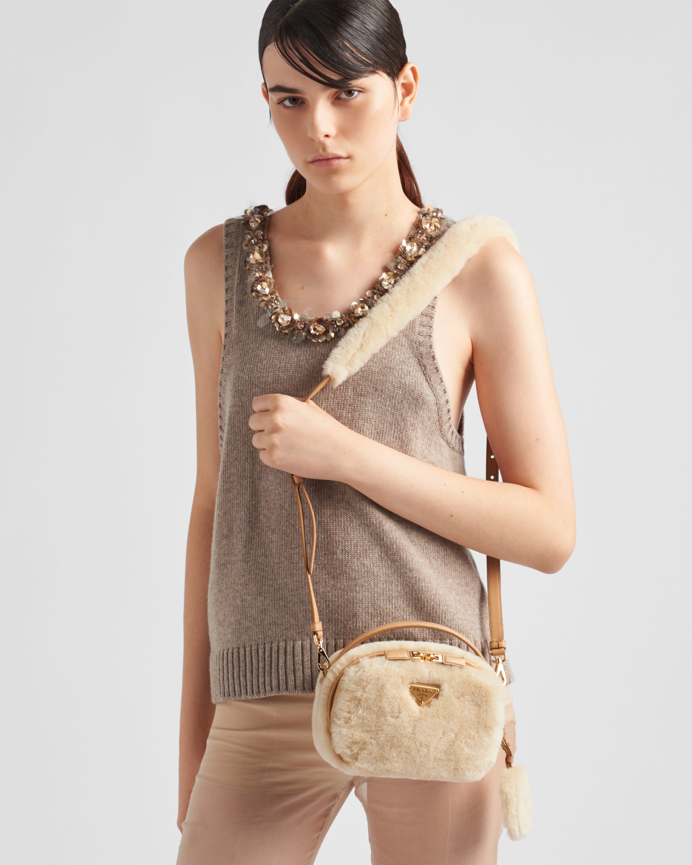 Prada Odette shearling mini bag