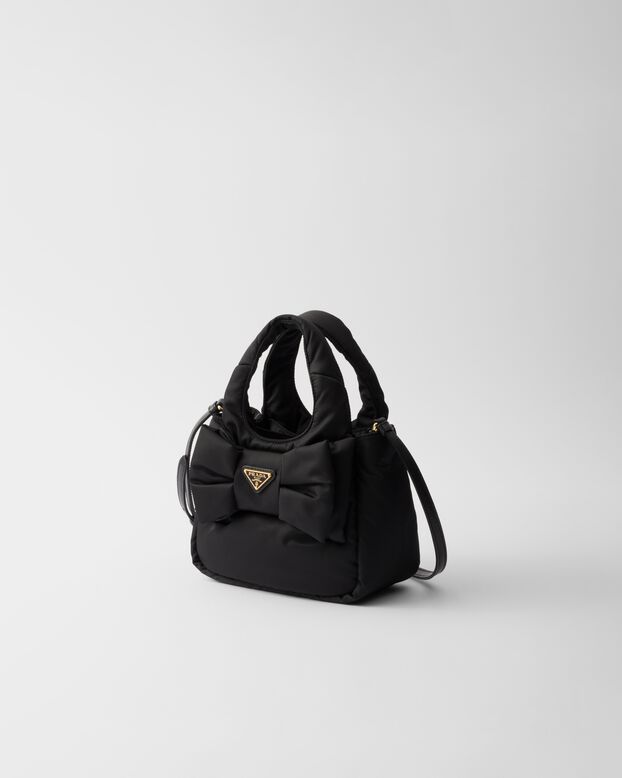 Padded Re-Nylon mini-bag with bow, , hi-res