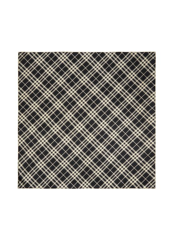 Check Silk Scarf, , hi-res