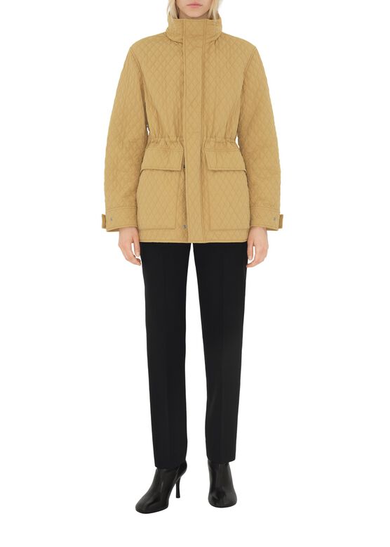 Check Hood Quilted Nylon Jacket, , hi-res