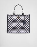 Large Prada Symbole embroidered fabric handbag, , hi-res