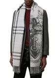 Reversible Etched Knight Cashmere Scarf, , hi-res