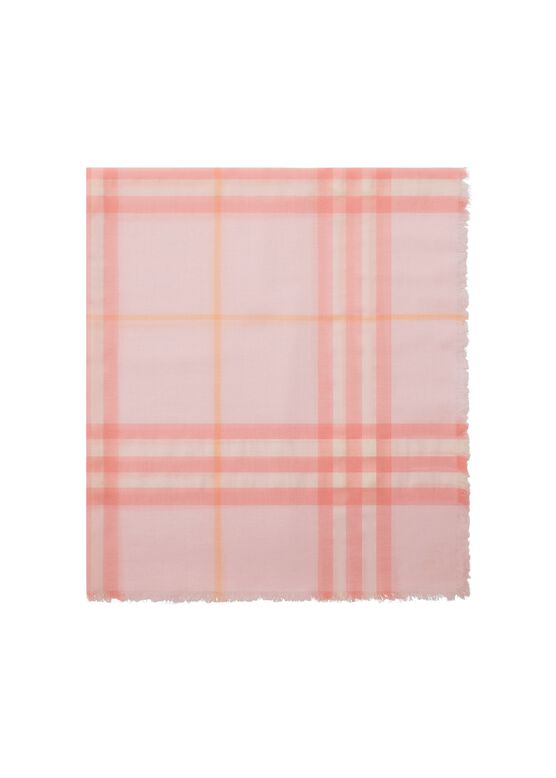 Wide Check Wool Scarf, , hi-res