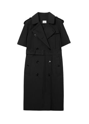 Cotton Blend Trench Dress