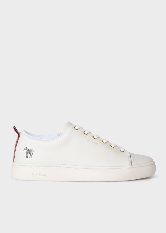 Paul Smith Women&#39;s White Leather &#39;Lee&#39; Trainers, , hi-res