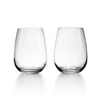 Tiffany Home Essentials Stemless White Wine Glasses in Crystal Glass, Set of Two