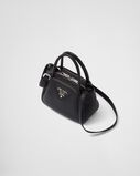 Leather mini handbag with zipper closure, , hi-res