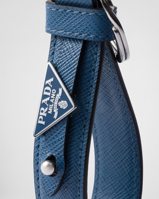 Saffiano leather keychain, , hi-res