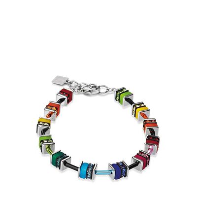 Geocube Multi-Coloured Crystal Bracelet - Multicolour