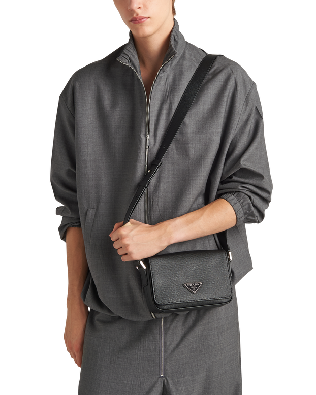 Saffiano leather shoulder bag, , hi-res