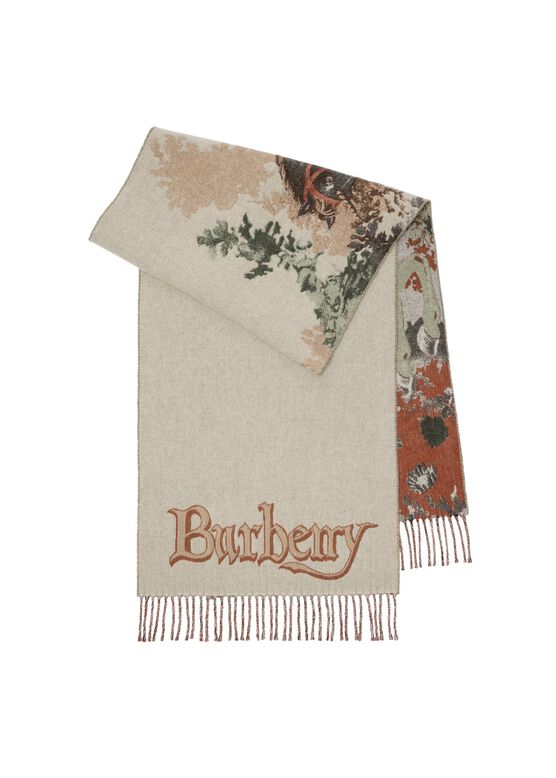 Stallion Portrait​ Cashmere Scarf, , hi-res