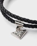Braided nappa leather bracelet, , hi-res