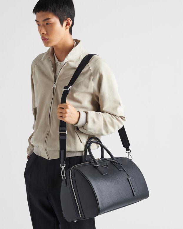Saffiano leather travel bag, , hi-res
