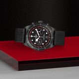 Pelagos FXD Chrono &quot;Cycling Edition&quot; 43mm black carbon composite case black fabric strap, , hi-res