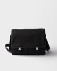 Re-Nylon and Saffiano leather shoulder bag