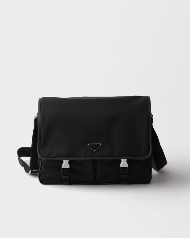 Re-Nylon and Saffiano leather shoulder bag, , hi-res
