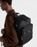 Re-Nylon and Saffiano leather backpack, , hi-res