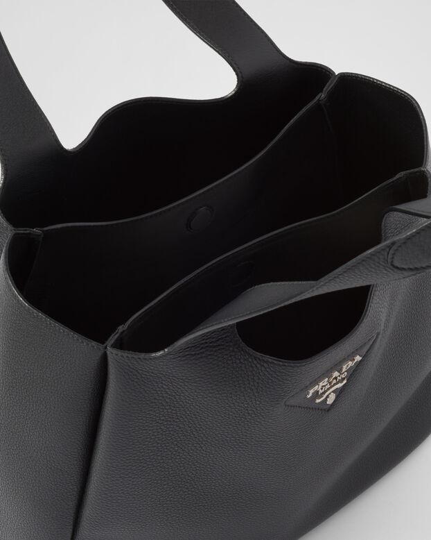 Large leather tote, , hi-res