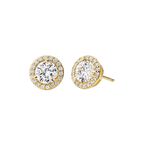 CZ Round Stud Gold