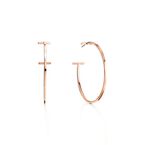 Tiffany T wire hoop earrings in rose gold, extra large.