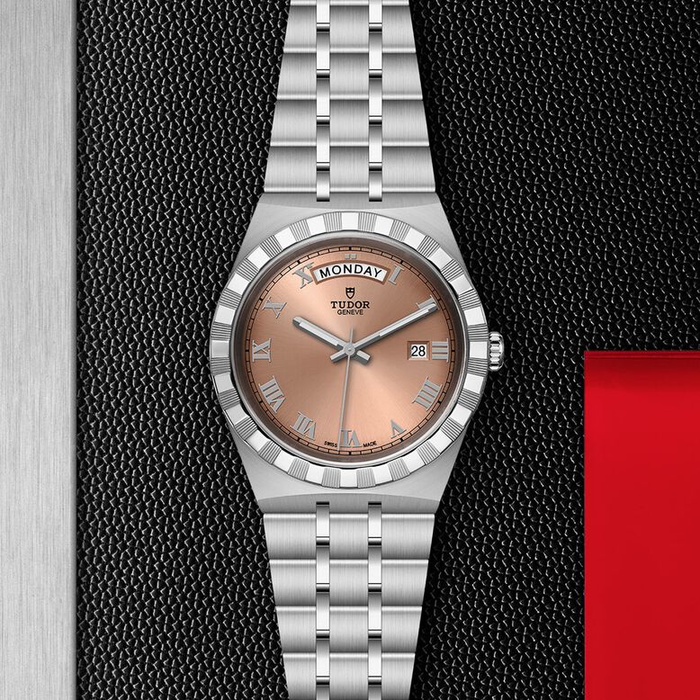 Royal 41mm Steel Case Salmon Dial, , hi-res