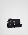 Re-Nylon and Saffiano leather shoulder bag