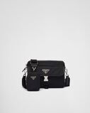 Re-Nylon and Saffiano leather shoulder bag, , hi-res