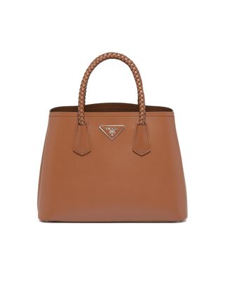 Prada Double medium leather handbag