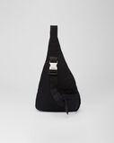 Re-Nylon and leather backpack, , hi-res