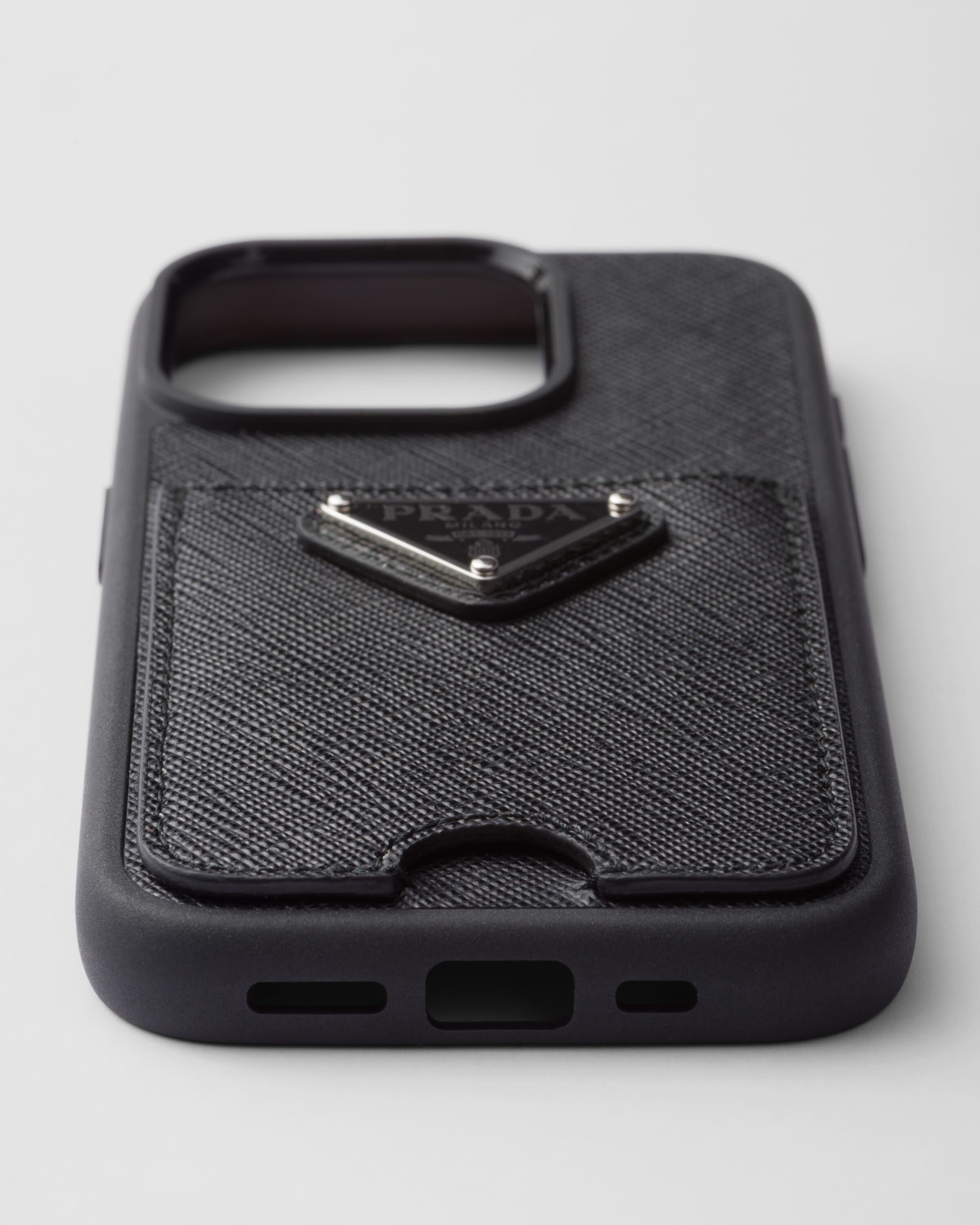 Prada Saffiano leather cover for iPhone 15 Pro Accessories