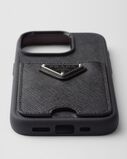 Saffiano leather cover for iPhone 15 Pro, , hi-res