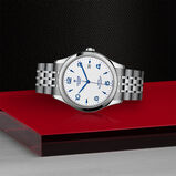 1926 41mm Mens Watch Steel Case Opaline and Blue Dial, , hi-res