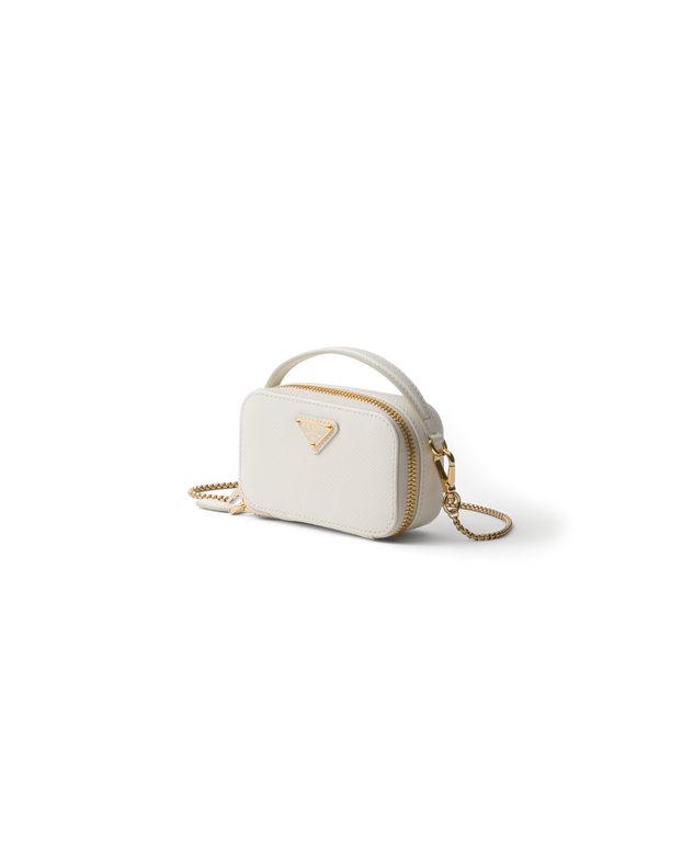 Saffiano leather mini-pouch, , hi-res