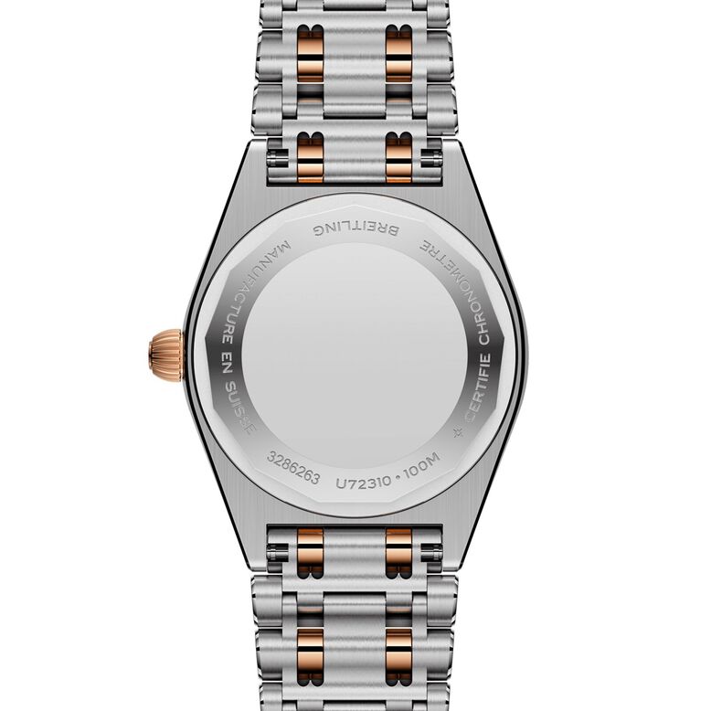 Chronomat Stainless Steel &amp; 18k Red Gold 28mm Ladies Watch Mother Of Pearl, , hi-res