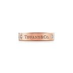 T&CO.® band ring in 18k rose gold with diamonds, 4 mm. - Size 7