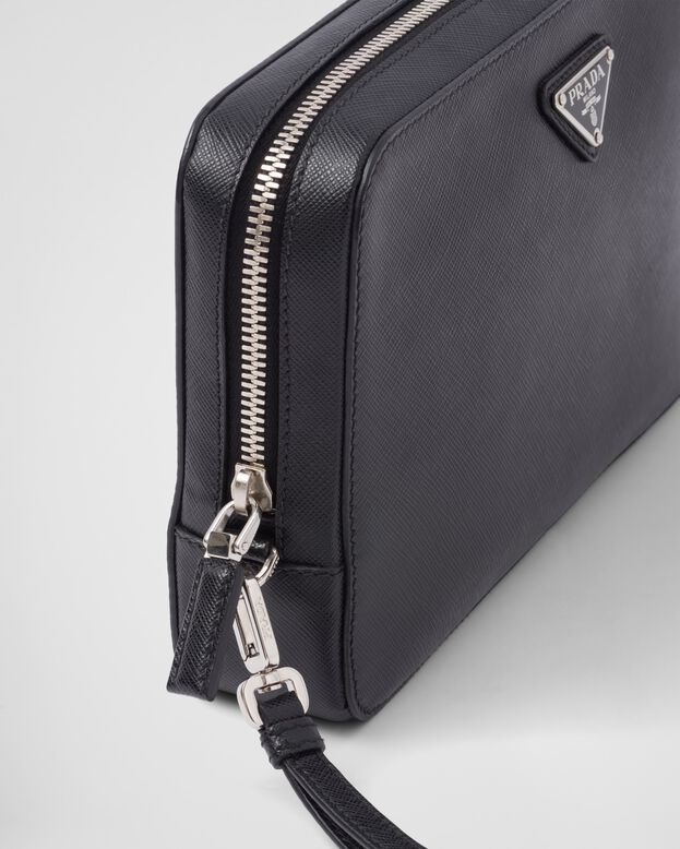Saffiano Leather Clutch, , hi-res