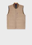 TAUPE MIXED MEDIA GILET