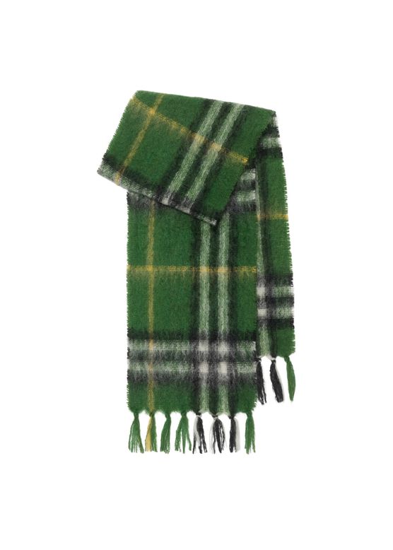 Check Mohair Wool Scarf, , hi-res