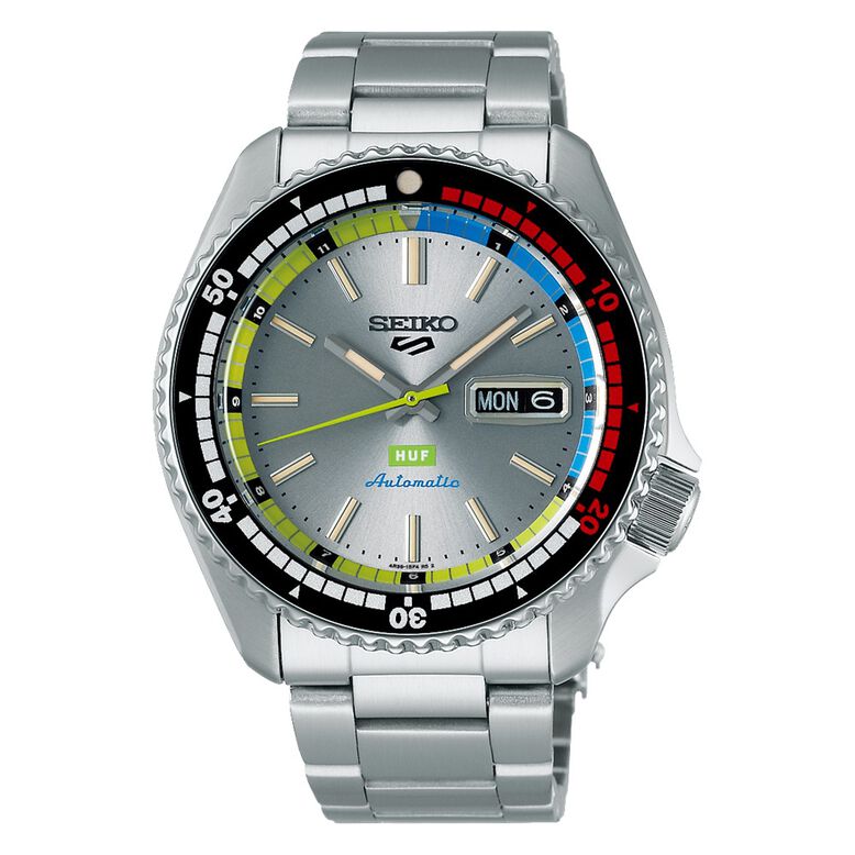 5 Sports X HUF Limited Edition Collaboration II 42.5mm Bracelet Strap Mens Watch Silver, , hi-res