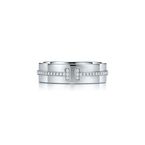 Tiffany T Wide Diamond Ring in White Gold - Size 5 1/2