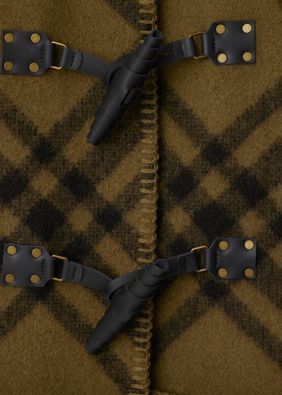 Check Wool Cape, , hi-res