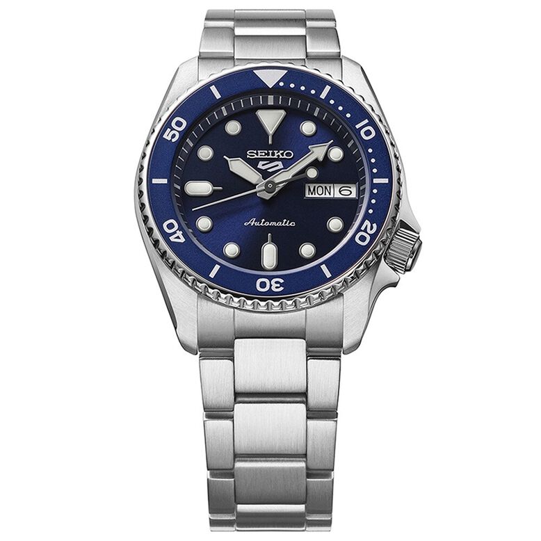 5 Sports SKX 'Street Denim' 38mm Mens Bracelet Watch Blue, , hi-res