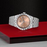 Royal 38mm Steel Case Diamond-Set Salmon Dial, , hi-res