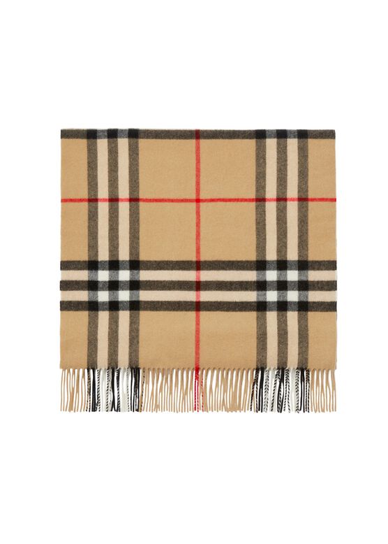 Wide Check Cashmere Scarf, , hi-res