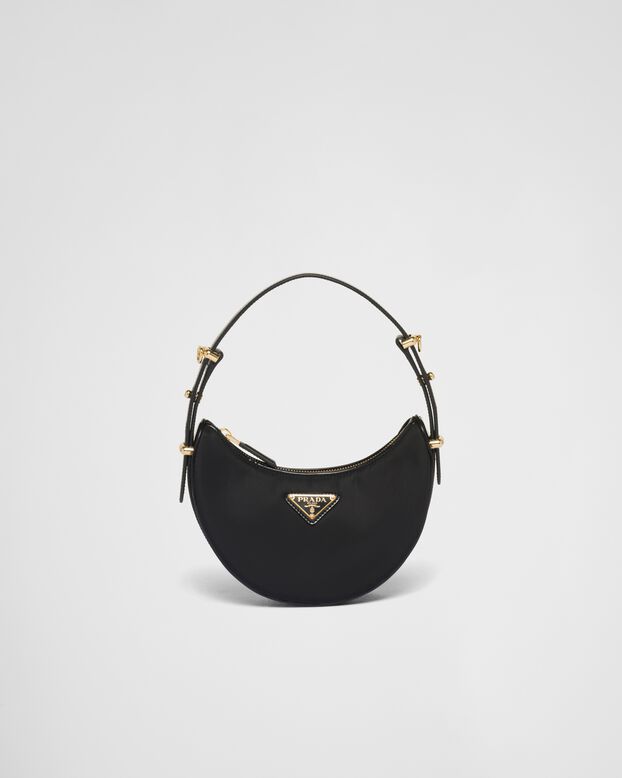 Prada Arqu&eacute; Re-Nylon and brushed leather mini shoulder bag, , hi-res