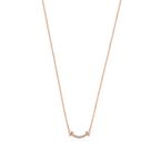 Tiffany T smile pendant in 18ct rose gold with diamonds, micro