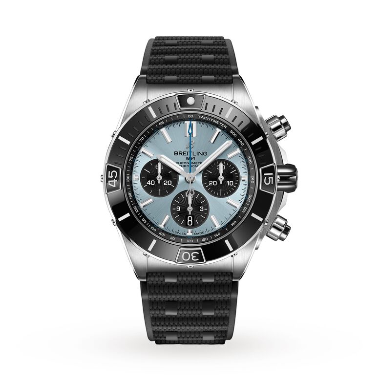 Super Chronomat B01 44 Stainless Steel &amp; Platinum - Ice Blue Watch, , hi-res